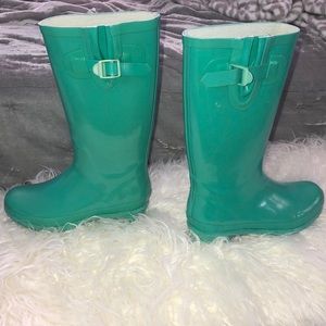 Teal Pierre Dumas rain boots